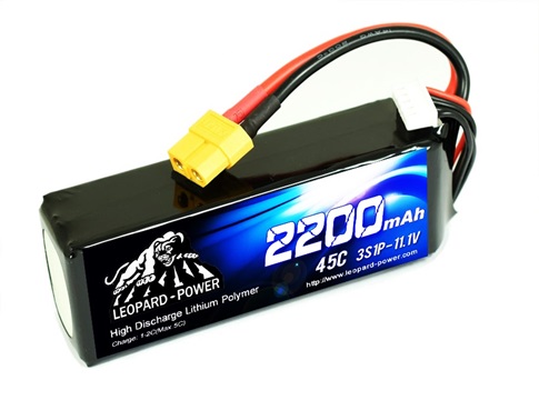 Leopard Power 2200mAh 45C 3S 11.1V LiPo battery