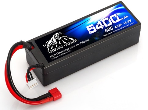 Leopard Power hard case 5400mAh 60C 4S2P 14.8V LiPo battery