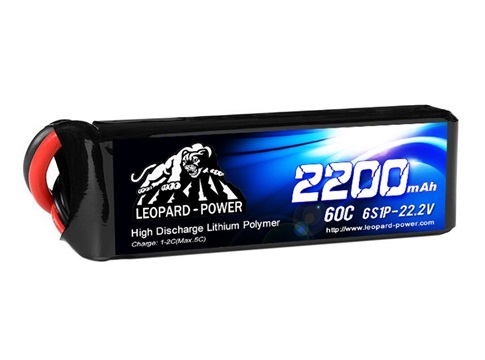 Leopard Power 2200mAh 60C 6S 22.2V LiPo battery